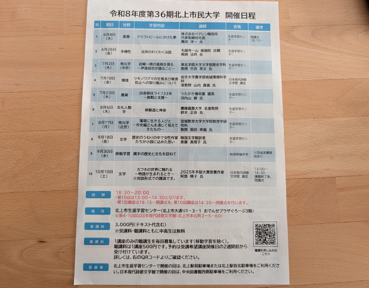 北上市民大学