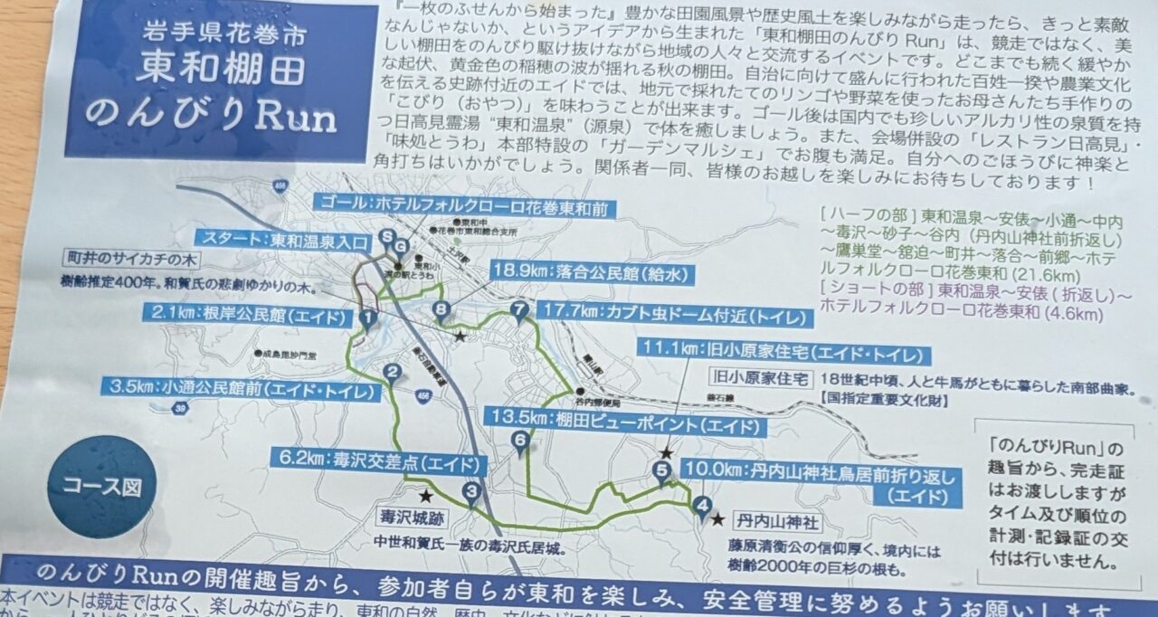東和棚田のんびりRUN